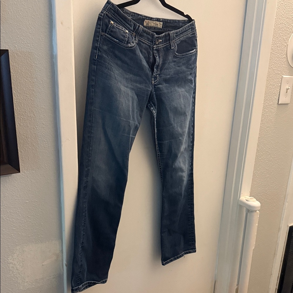 BKE Women's Boot Cut Jeans in Dark Blue